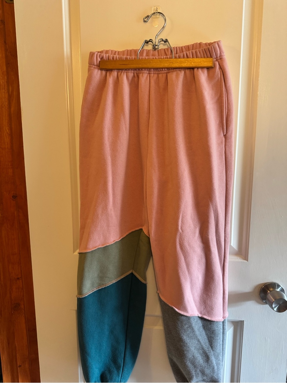 Wild Fable Colorblock Fleece Jogger Pants - Pink/Blue/Grey/Green